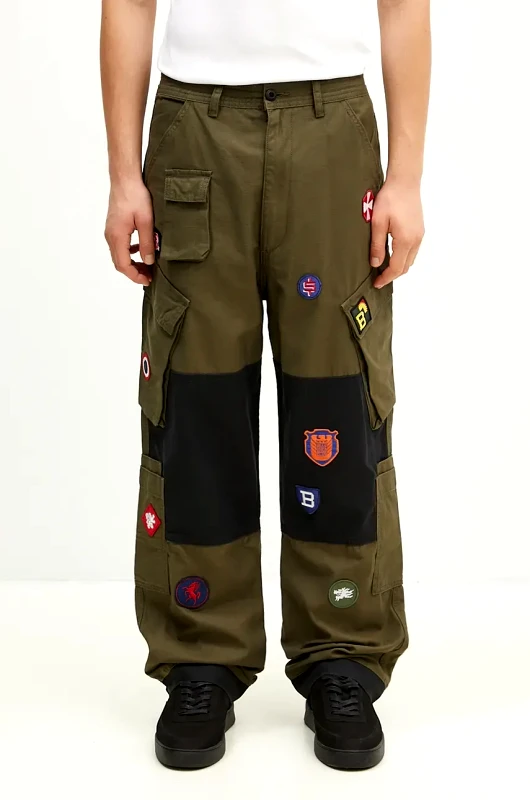 Billionaire Boys Club Βαμβακερό παντελόνι Billionaire Boys Club Patch Cargo Pant χρώμα: πράσινο, B24315