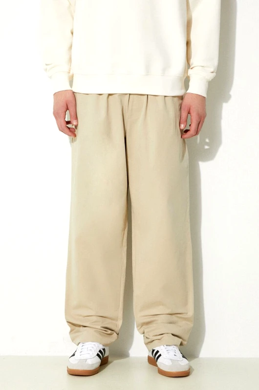 Icecream Βαμβακερό παντελόνι ICECREAM Skate Pant χρώμα: μπεζ, IC24109