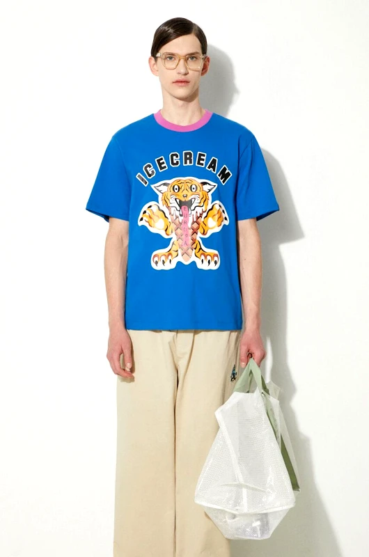 Icecream Βαμβακερό μπλουζάκι ICECREAM Tiger ανδρικό, IC24237