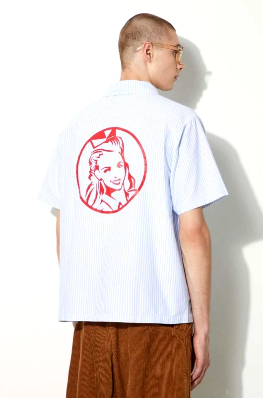 Icecream Βαμβακερό πουκάμισο ICECREAM Diner Striped Shirt ανδρικό, IC24220