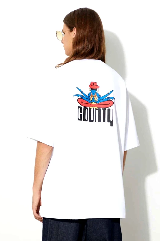 Marcelo Burlon Βαμβακερό μπλουζάκι Marcelo Burlon Disco God χρώμα: άσπρο F30