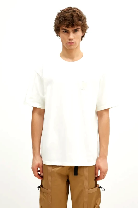 Norse Projects Βαμβακερό μπλουζάκι Norse Projects Simon Loose Organic Heavy Jersey N Patch ανδρικό, χρώμα: μπεζ, N01.0667.0957