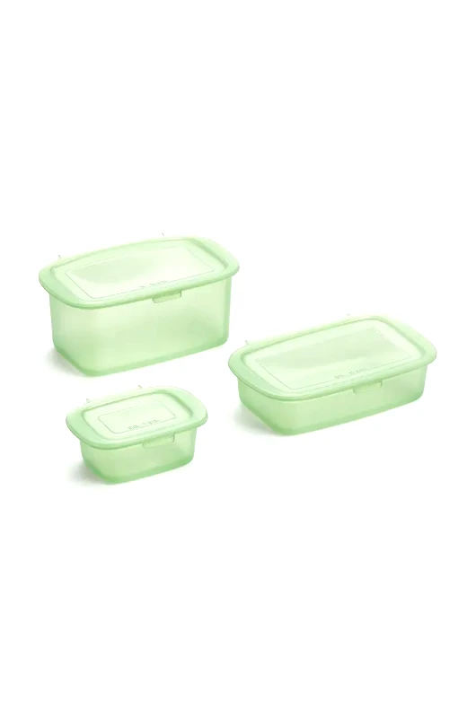 Lekue Σετ δοχείων αποθήκευσης με καπάκι Lekue 0,2 / 0,5 / 1 L 3-pack χρώμα: πράσινο