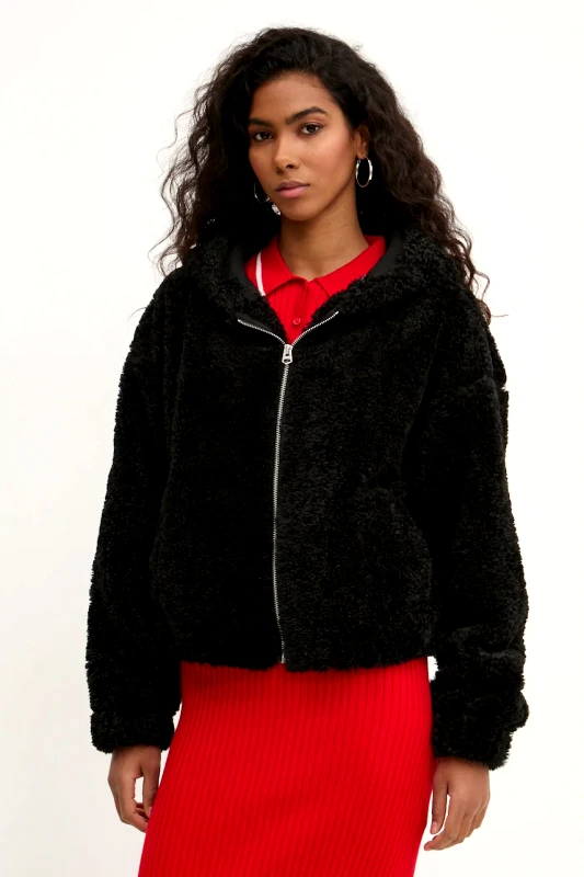 Hollister Co. Μπλούζα Hollister Co. χρώμα: μαύρο, με κουκούλα, KI344-4400