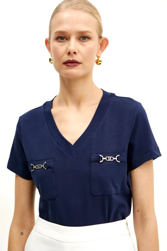 Marciano by Guess Μπλουζάκι Marciano by Guess PATTY χρώμα: ναυτικό μπλε, 5RGI03 6008A