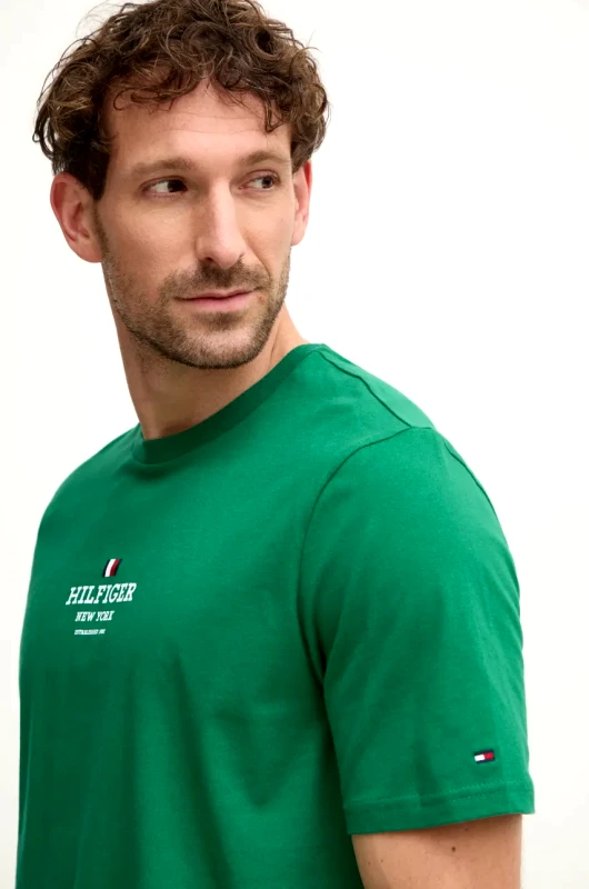 Tommy Hilfiger Μπλουζάκι Tommy Hilfiger χρώμα: πράσινο, MW0MW38980