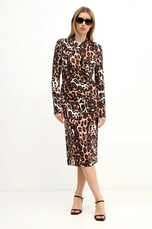 DIANE VON FURSTENBERG Φόρεμα DIANE VON FURSTENBERG χρώμα: μπεζ, DVFDL3S039