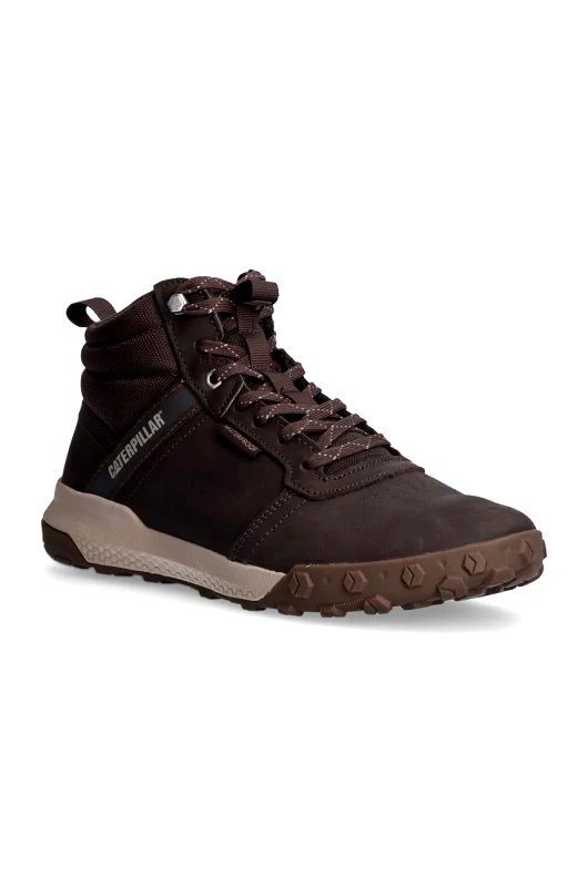 Caterpillar Θήκη από νάμπουκ Caterpillar HEX READY MID WP χρώμα: καφέ, P726104