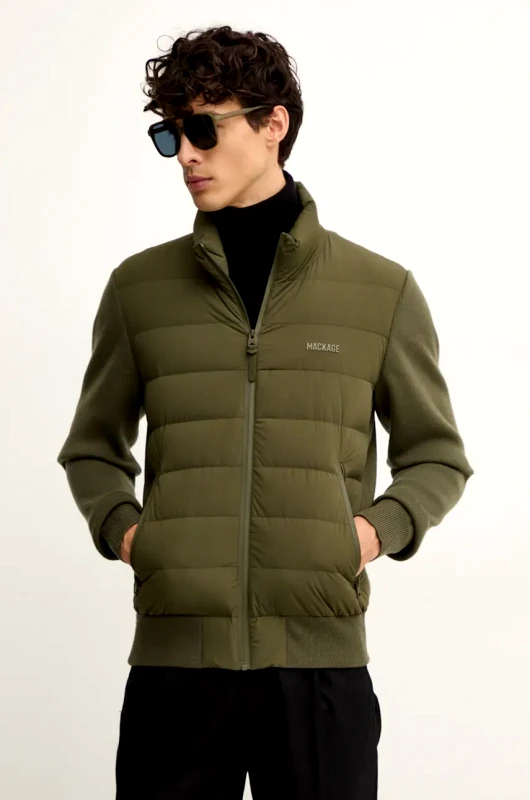 Mackage Μπουφάν από μίγμα μαλλιού MACKAGE χρώμα: πράσινο, HANEY-CITY