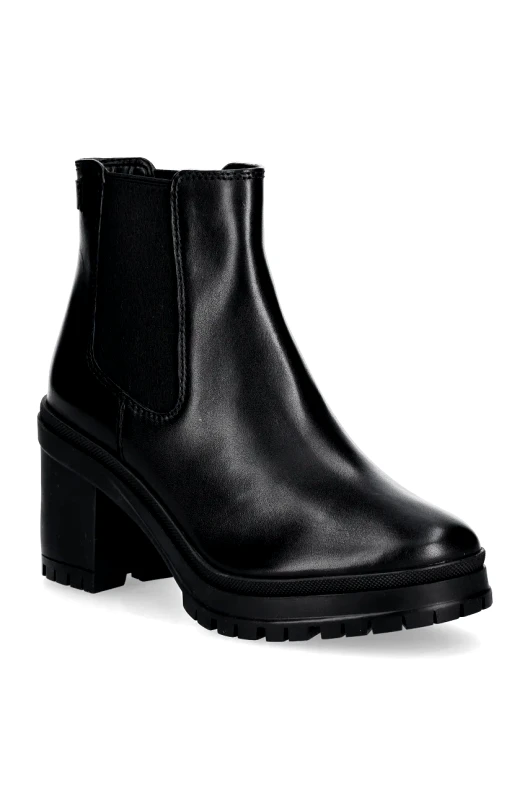 Lauren Ralph Lauren Δερμάτινες μπότες τσέλσι Lauren Ralph Lauren Cailie γυναικείες, χρώμα: μαύρο, 802937825001