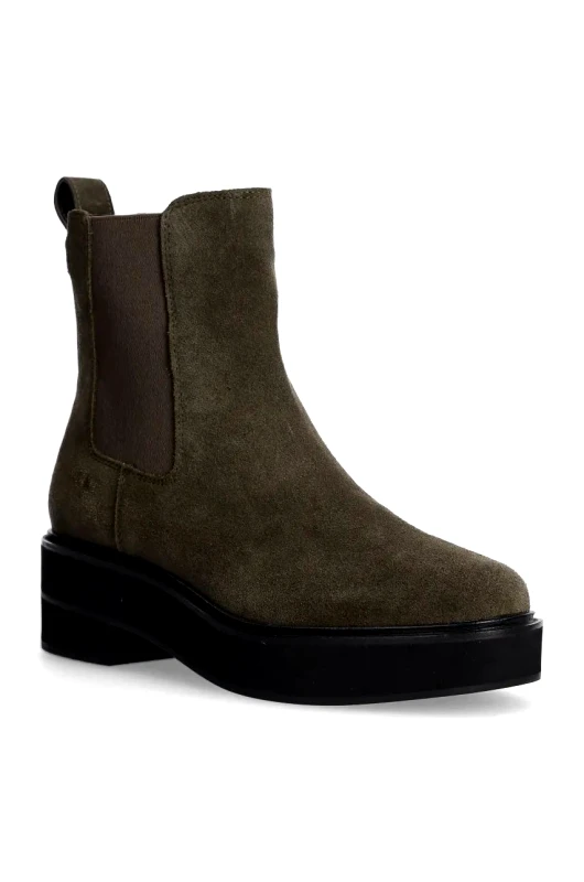 Lauren Ralph Lauren Σουέτ μπότες τσέλσι Lauren Ralph Lauren Adrianna γυναικείες, χρώμα: πράσινο, 802951237002