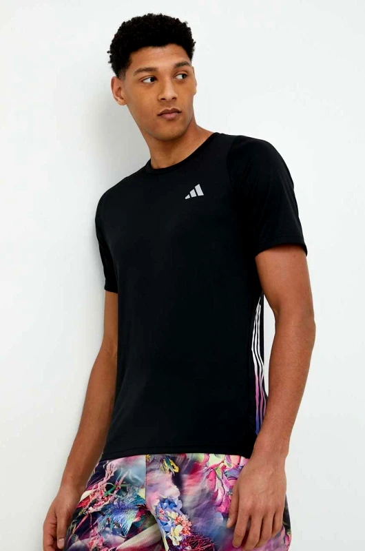 adidas Performance Μπλουζάκι για τρέξιμο adidas Performance Run Icons χρώμα: μαύρο