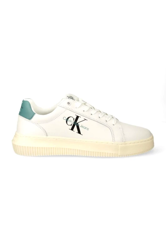 Calvin Klein Jeans Δερμάτινα αθλητικά παπούτσια Calvin Klein Jeans YM0YM00681 CHUNKY CUPSOLE MONOLOGO χρώμα: μαύρο, YM0YM00681 F3YM0YM00681