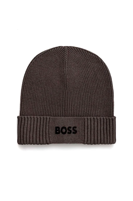 BOSS Green Σκουφί από μείγμα μαλλιού Boss Green BOSS GREEN χρώμα: γκρι