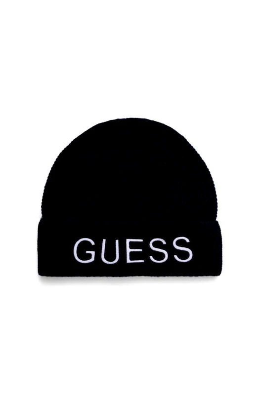 Guess Σκουφί από μείγμα μαλλιού Guess χρώμα: ναυτικό μπλε