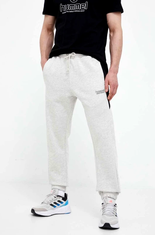 Hummel Βαμβακερό παντελόνι Hummel χρώμα: γκρι