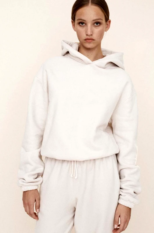 Muuv. Βαμβακερή μπλούζα MUUV. SMOOTH COTTON γυναικεία, χρώμα: μπεζ