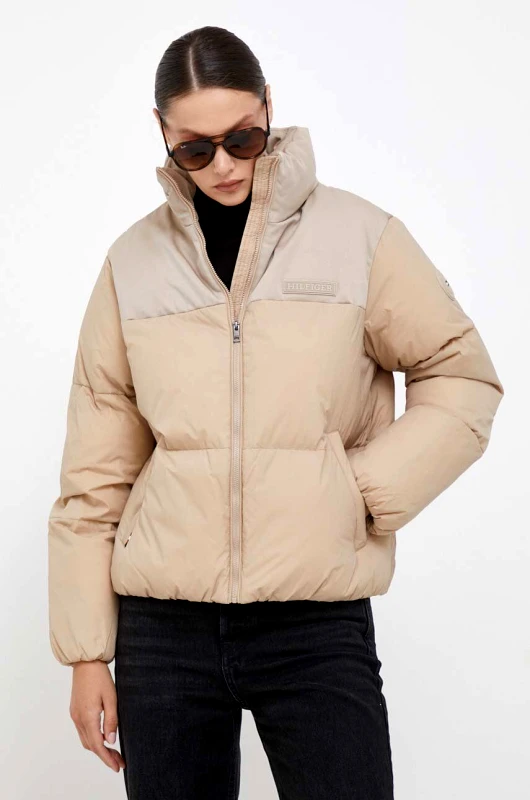 Tommy Hilfiger Μπουφάν Tommy Hilfiger χρώμα: μπεζ