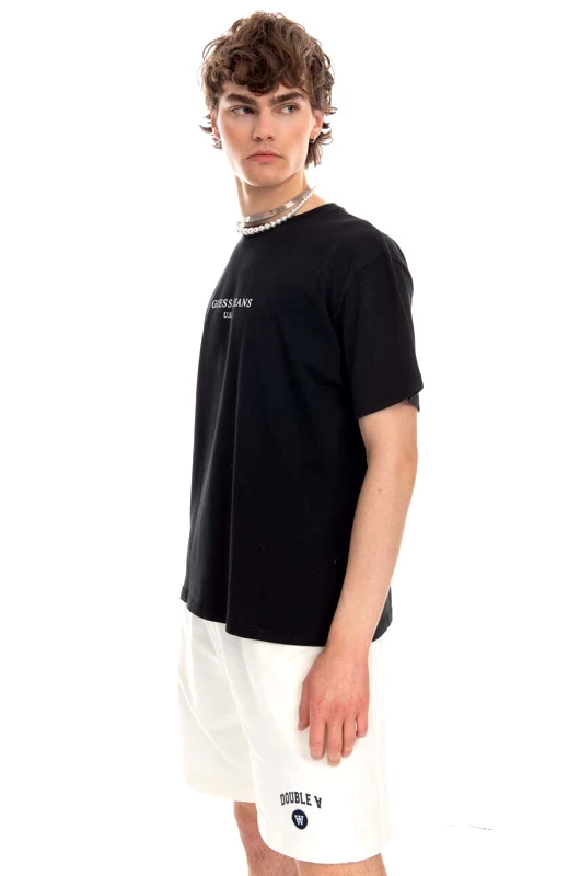 Guess U.S.A. Βαμβακερό μπλουζάκι Guess Vintage Logo Tee M3GI00KBB50 χρώμα: μαύρο