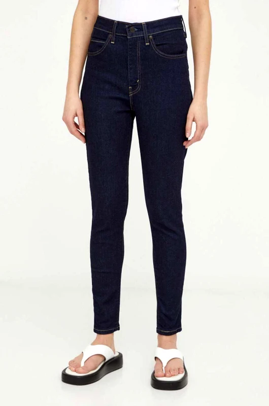 Levi's Τζιν παντελόνι Levi's RETRO HIGH SKINNY χρώμα: ναυτικό μπλε
