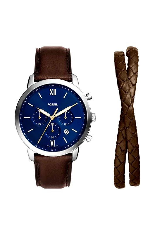 Fossil Ρολόι Fossil χρώμα: καφέ