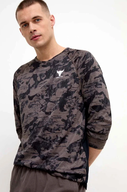 Under Armour Μακρυμάνικο προπόνησης Under Armour Project Rock χρώμα: γκρι