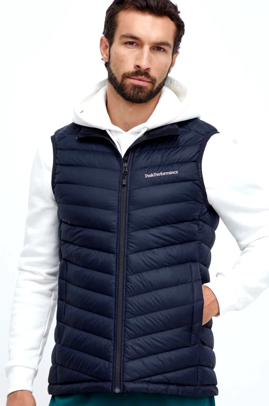 Peak Performance Αμάνικο από πούπουλα Peak Performance ανδρικά, χρώμα: μαύρο