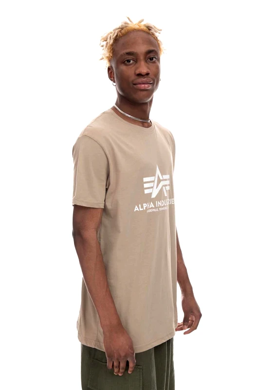 Alpha Industries Βαμβακερό μπλουζάκι Alpha Industries Basic T-Shirt χρώμα: μπεζ