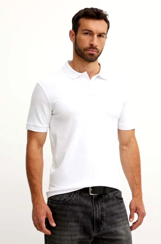 BOSS Orange Πόλο BOSS Orange χρώμα: άσπρο, 50507803