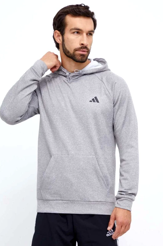 adidas Performance Φούτερ προπόνησης adidas Performance χρώμα: γκρι, με κουκούλα