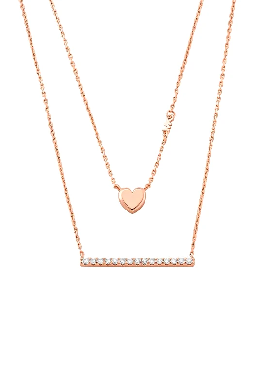 Michael Kors Ασημένιο κολιέ Michael Kors