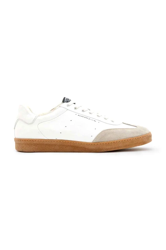 AllSaints Δερμάτινα αθλητικά παπούτσια AllSaints Leo Low Top χρώμα: μπεζ, MF718X