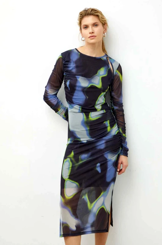 2NDDAY Φόρεμα 2NDDAY2ND Josie TT - Stretch Mesh χρώμα: μαύρο 2242226378