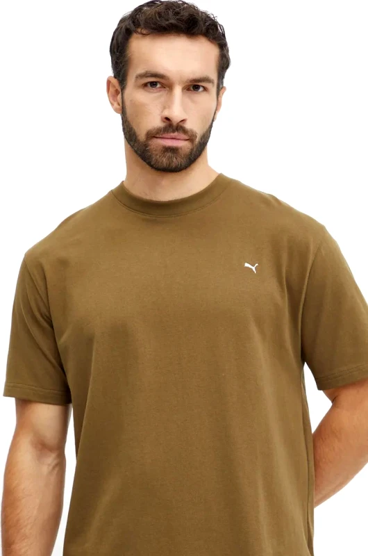 Puma Βαμβακερό μπλουζάκι Puma MMQ ανδρικό, χρώμα: πράσινο, 624009