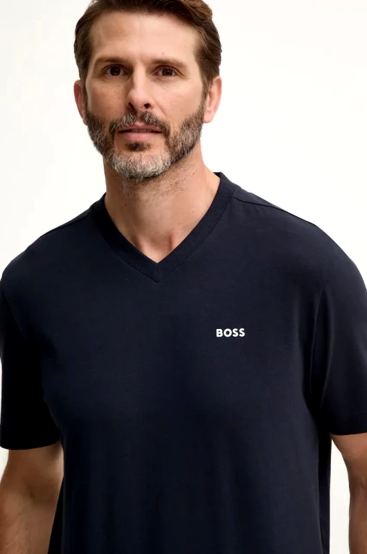 BOSS Green Μπλουζάκι Boss Green χρώμα: ναυτικό μπλε