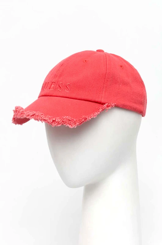 Guess Βαμβακερό καπέλο του μπέιζμπολ Guess χρώμα: ροζ