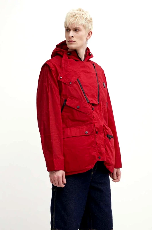 A-COLD-WALL* Βαμβακερό σακάκι A-COLD-WALL* Cargo Storm Jacket χρώμα: κόκκινο, ACWMO254