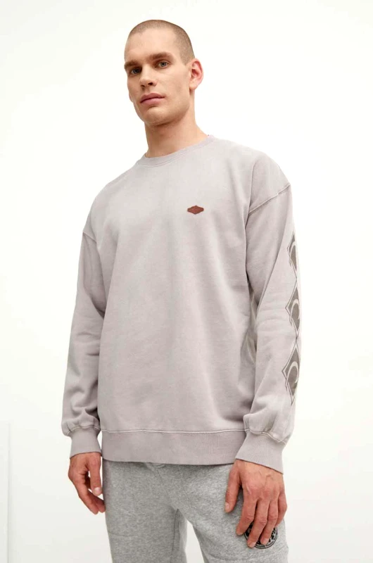 Rip Curl Βαμβακερή μπλούζα Rip Curl χρώμα: γκρι