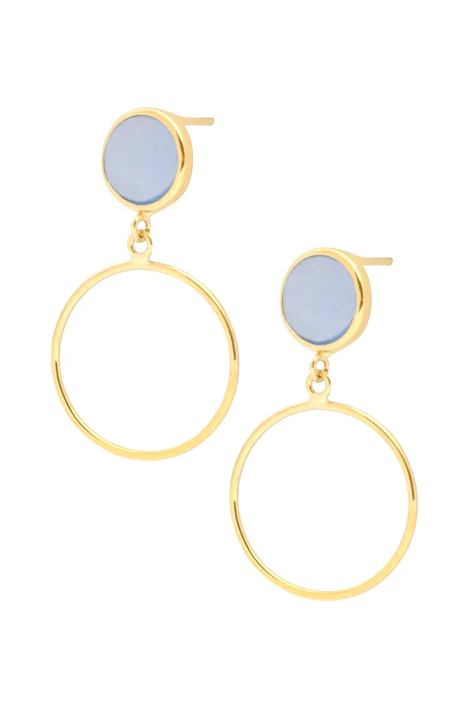 ANIA KRUK Χρυσά σκουλαρίκια ANIA KRUK DUO ZARKY0094