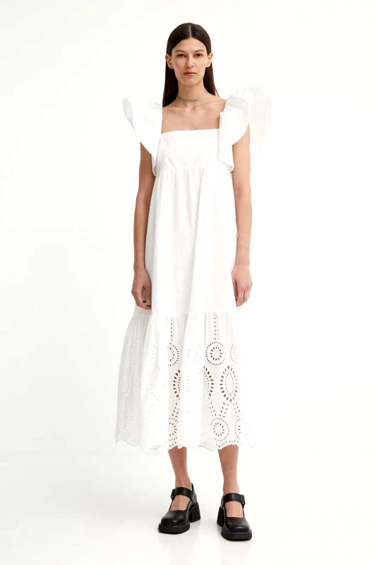 Resume Βαμβακερό φόρεμα Résumé BeniseRS Dress χρώμα: άσπρο, 122051192