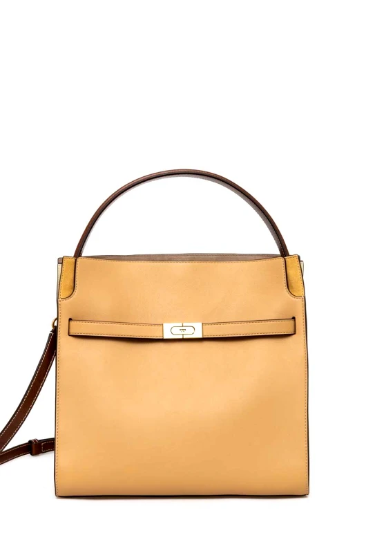 Tory Burch Δερμάτινη τσάντα Tory Burch CN Lee Radziwill Double χρώμα: μπεζ, 154749.200