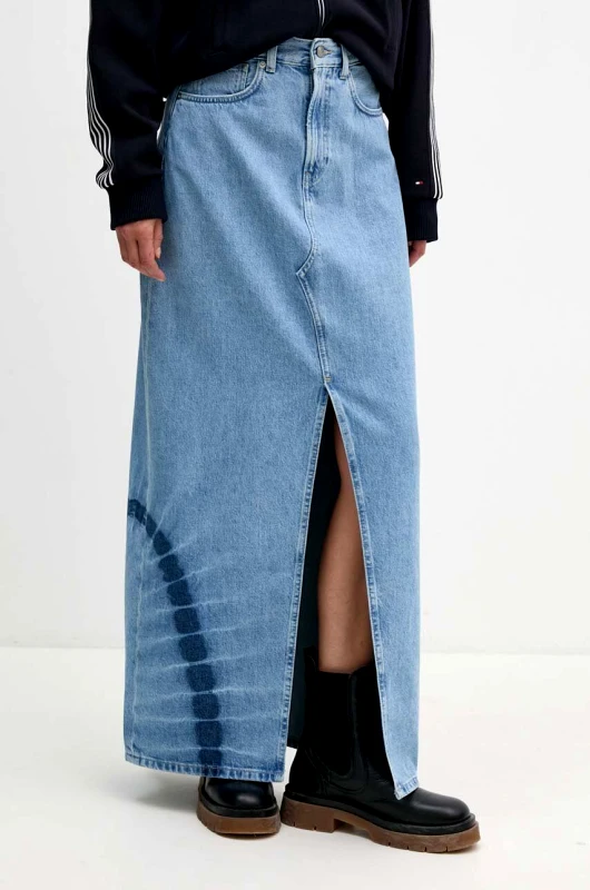Pepe Jeans Τζιν φούστα Pepe Jeans MAXI SKIRT HW TIE DYE PL901133