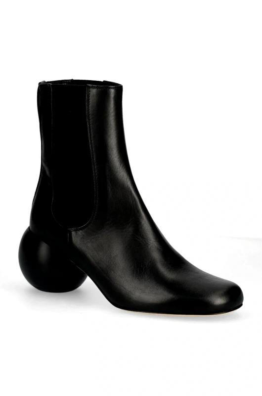 Weekend Max Mara Δερμάτινες μπότες τσέλσι Weekend Max Mara ESTE γυναικείες, χρώμα: μαύρο, 2425796014600