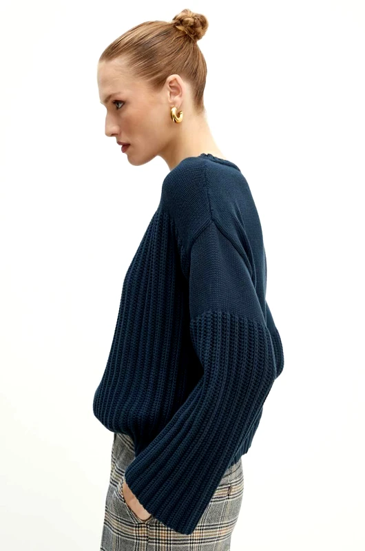 Weekend Max Mara Πουλόβερ Weekend Max Mara χρώμα: ναυτικό μπλε, 2425366171600