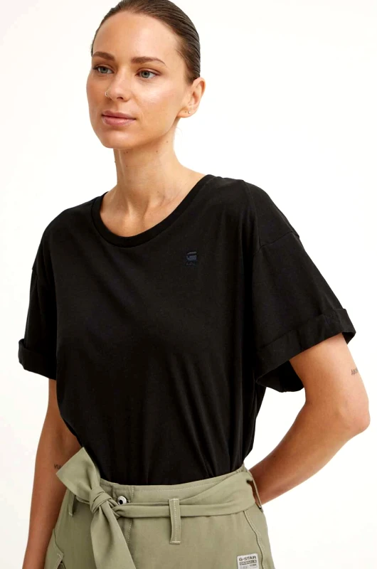 G-Star Βαμβακερό μπλουζάκι G-Star Core turtle slim knit