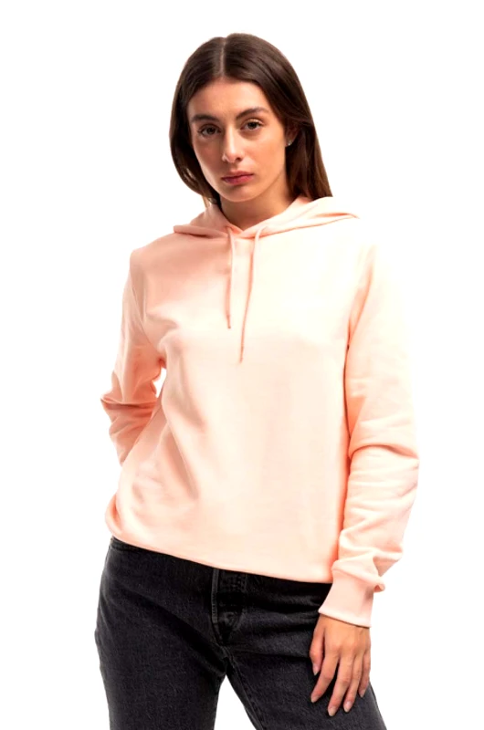 A.P.C. Βαμβακερή μπλούζα A.P.C. Hoodie Item F γυναικεία, χρώμα: πορτοκαλί, με κουκούλα F30