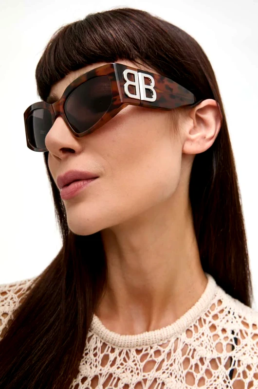 Balenciaga Γυαλιά ηλίου Balenciaga χρώμα: καφέ, BB0321S