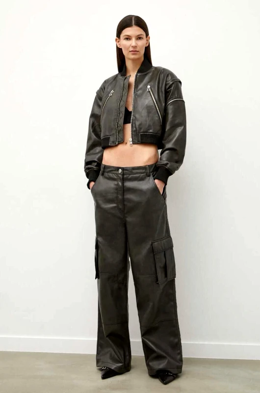 2NDDAY Παντελόνι 2NDDAY 2ND Edition Franz - Uneven PU2ND Edition Franz - Uneven PU χρώμα: καφέ, 2242562837 2242562837