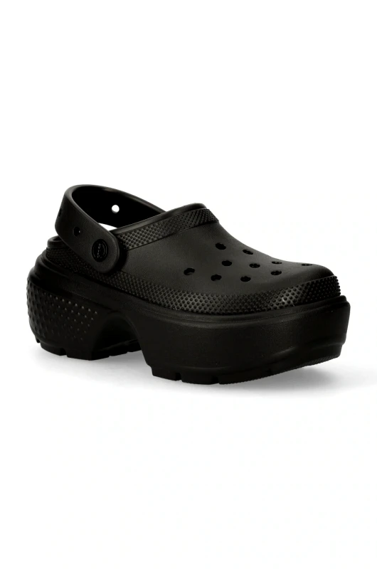 Crocs Παντόφλες Crocs Stomp Clog χρώμα: μαύρο, 209347.001