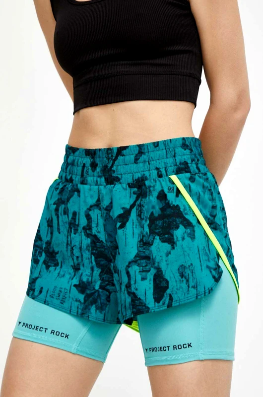 Under Armour Σορτς προπόνησης Under Armour Project Rock χρώμα: πράσινο